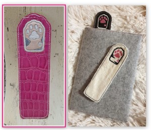 Stickdatei ITH - Lesezeichen Katzenpfoten in zwei Varianten